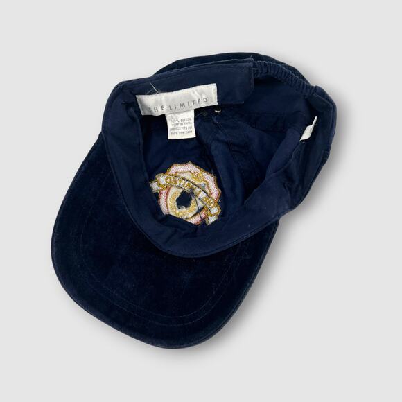 Vintage 1990s The Limited Navy Velvet Crest Cap - Picture 2 of 6